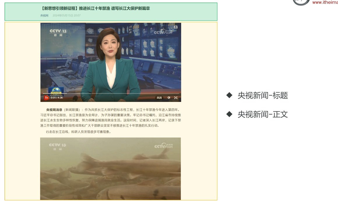 央视新闻页面的两个区域