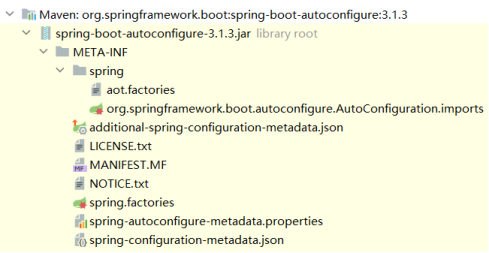 autoconfigure 包的 META-INF 目录
