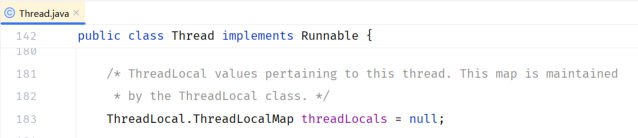 Thread 类里的 ThreadLocalMap 字段