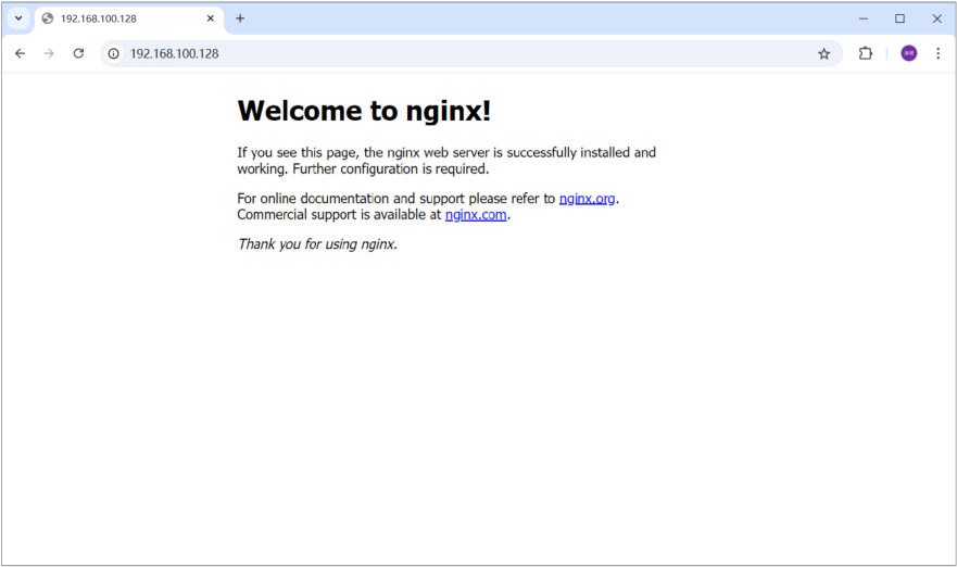 nginx 装好后的欢迎页