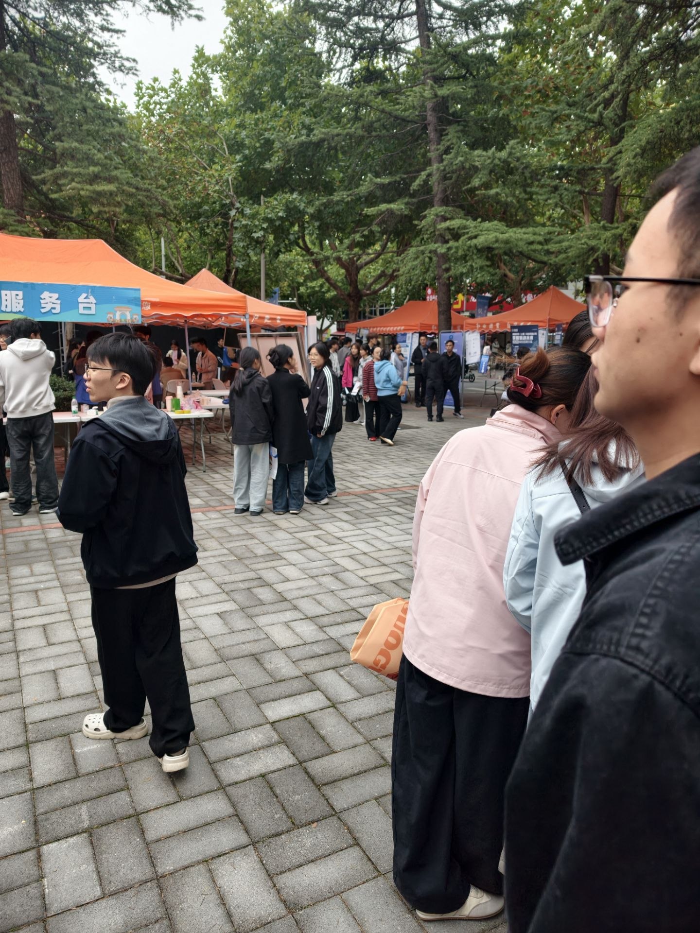第一次去学校里的招聘会现场，果然和网上说的一样，全都是培训机构。