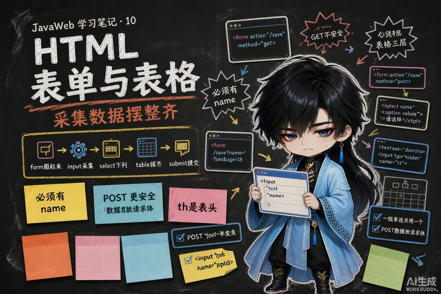 HTML表单与表格标签 - 封面图