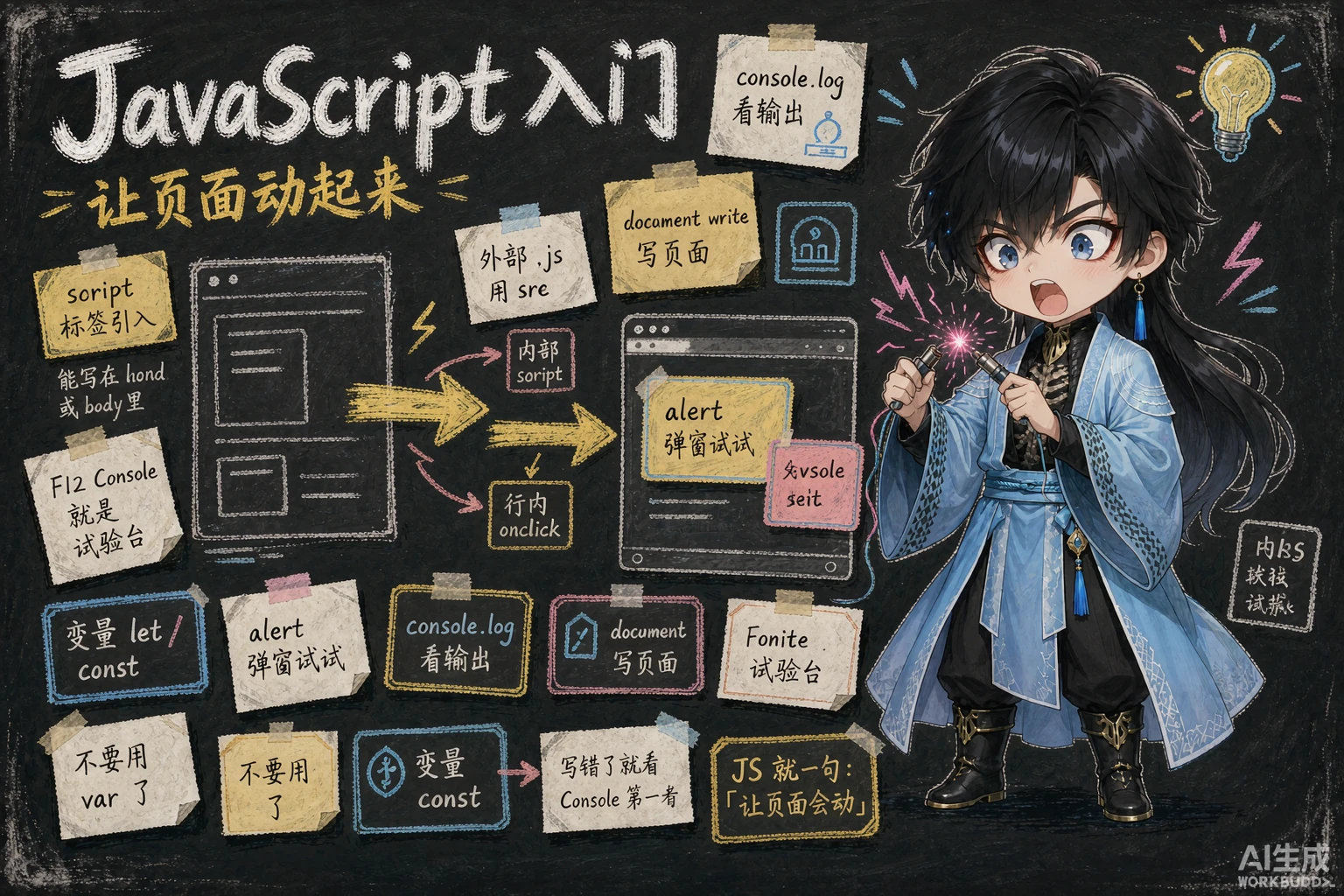 JavaScript入门与引入方式 - 封面图