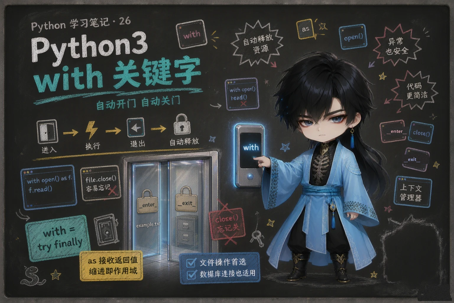 Python with 关键字 - 封面图