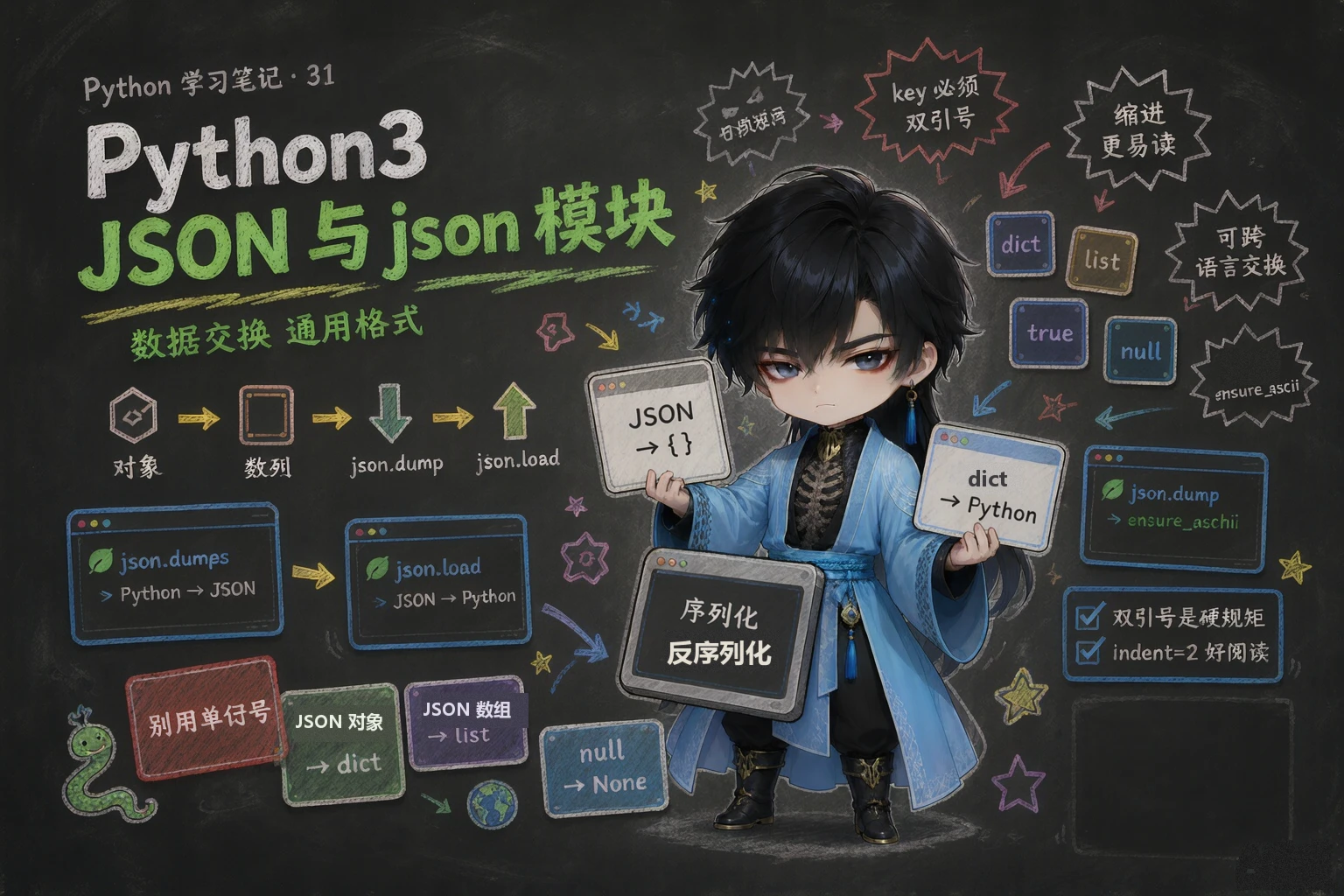 JSON数据格式与json模块 - 封面图