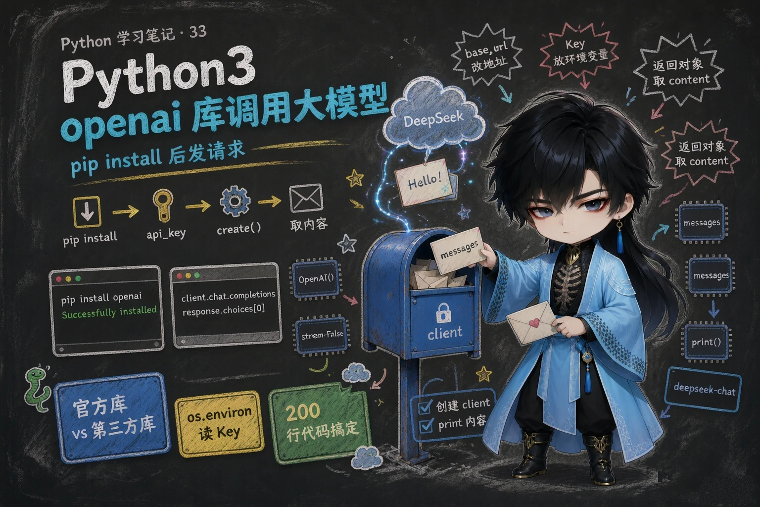Python 调用大模型(OpenAI 库) - 封面图