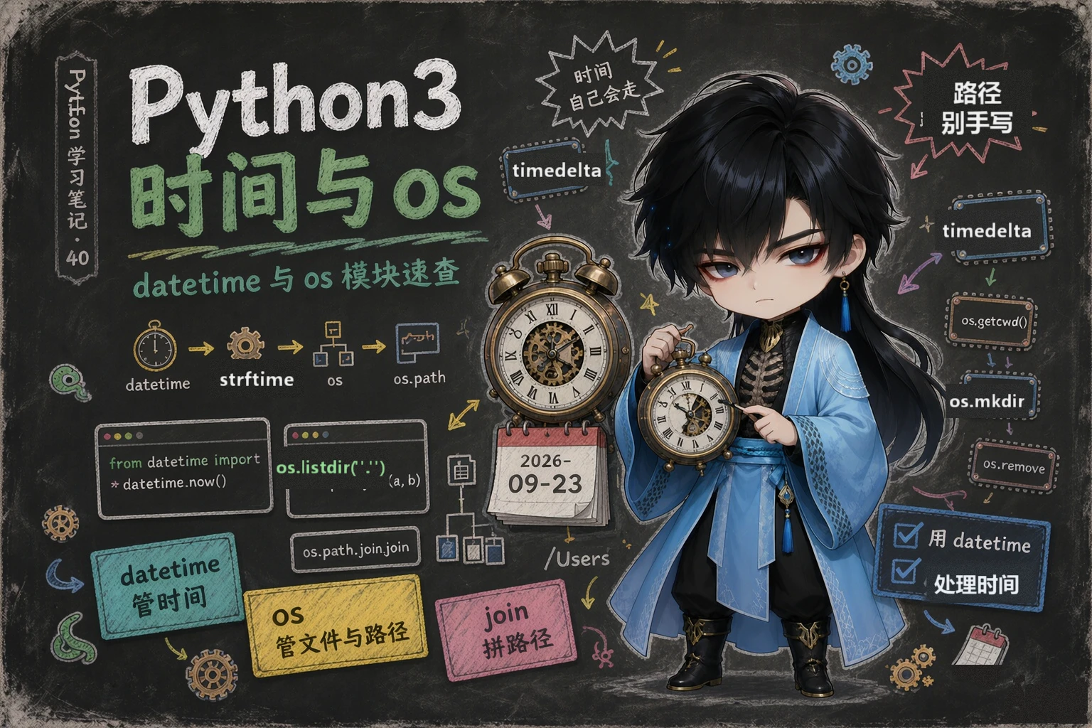 Python日期时间与os模块 - 封面图