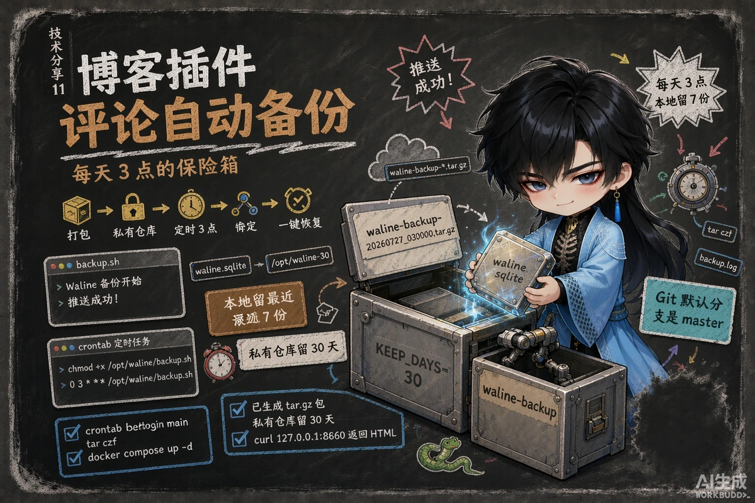 Waline 评论系统自动备份到 GitHub - 封面图